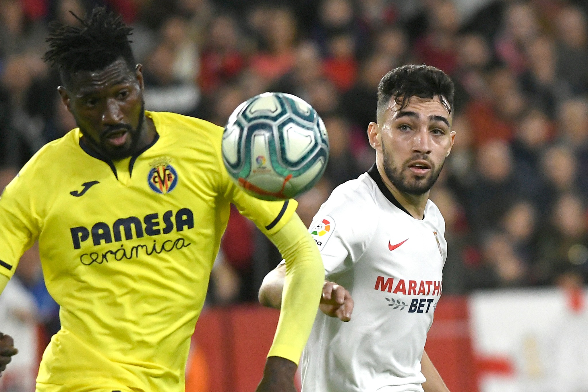 Munir del Sevilla FC ante el Villarreal CF