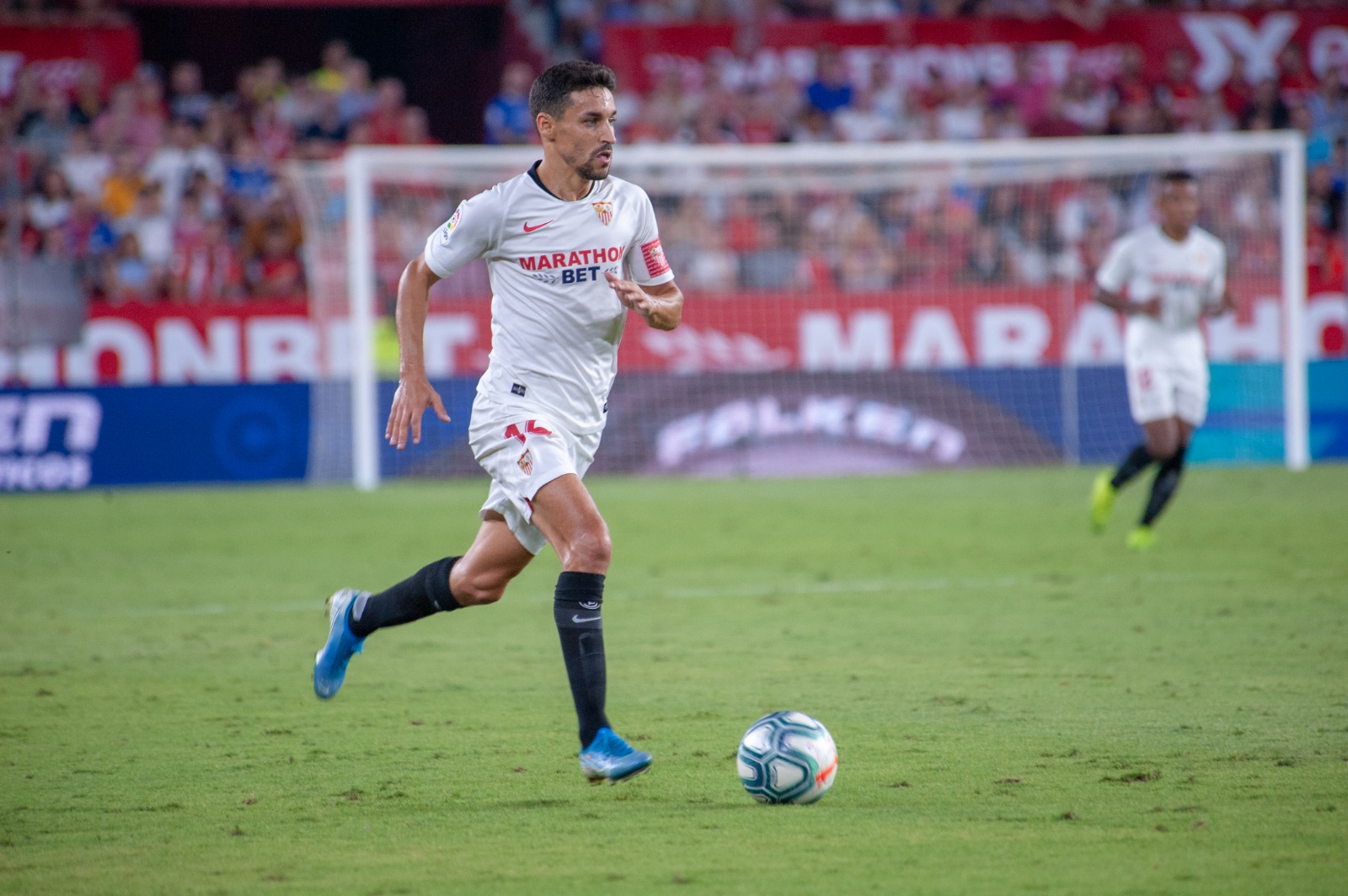 Jesús Navas in action against Real Sociedad