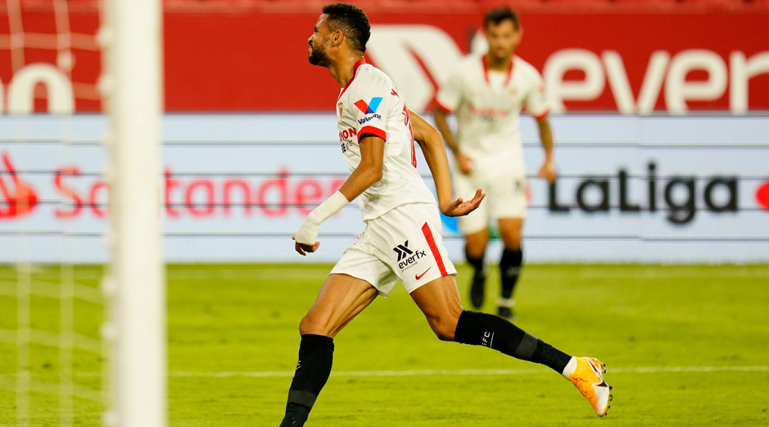 En-Nesyri celebra el gol de la victoria ante el Levante