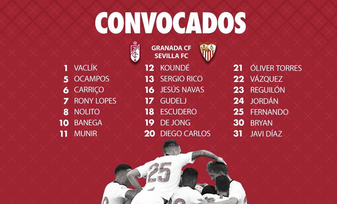 Sevilla FC squad vs Granada