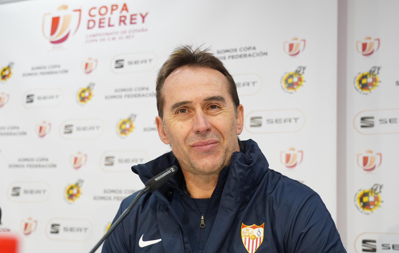 Julen Lopetegui at the Levante pre-match press conference