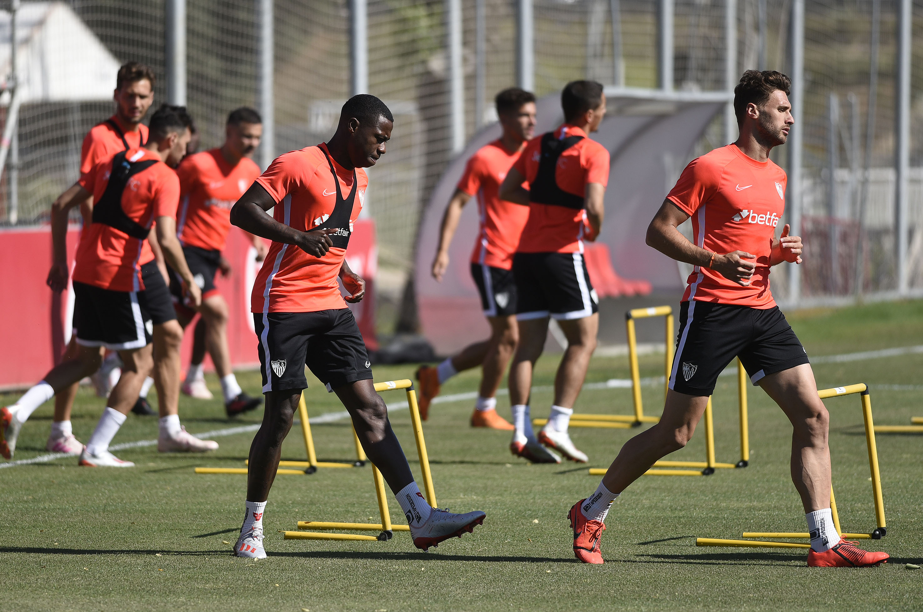 Promes del Sevilla FC en un entrenamiento