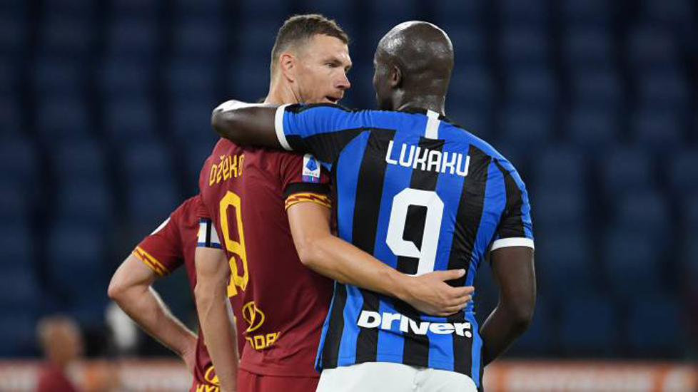 Dzeko y Lukaku, en el Roma-Inter del pasado fin de semana