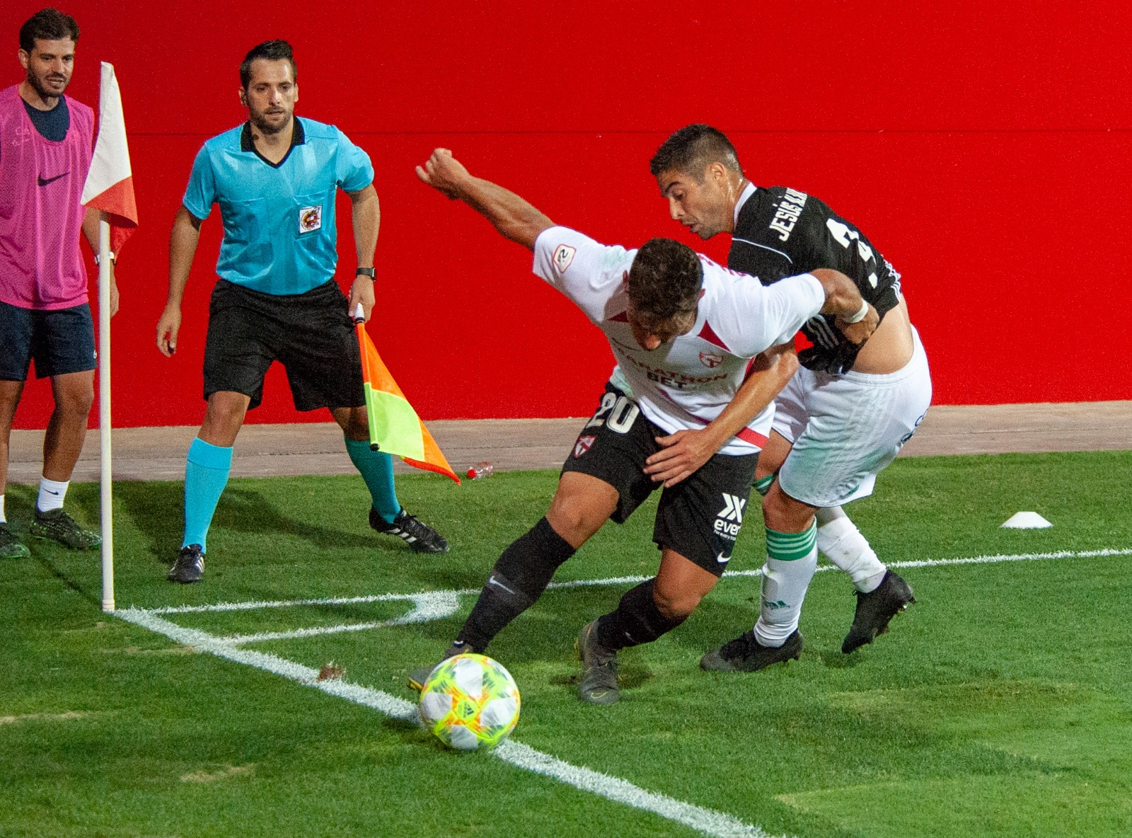 Javi Pérez del Sevilla Atlético ante el Córdoba CF