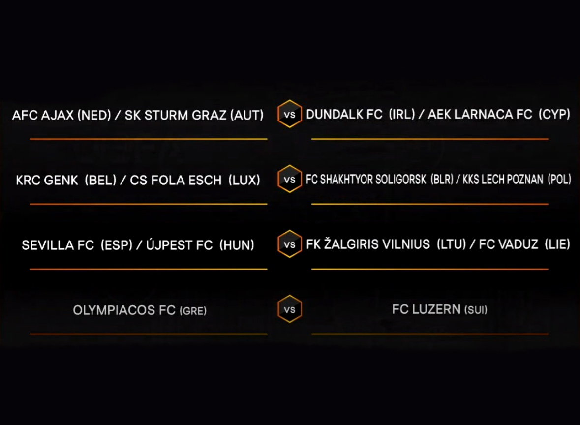 Q3 draw for the UEFA Europa League