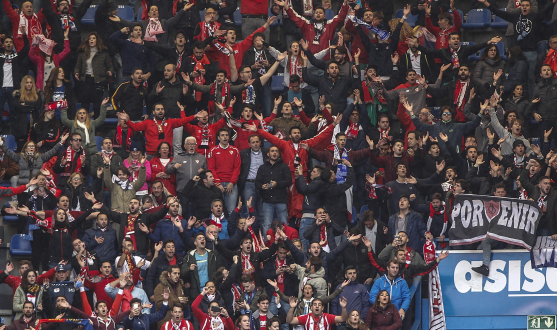 Afición del Sevilla FC en Riazor