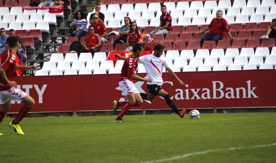 Carrillo en la jugada de gol al Real Murcia