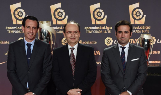 El Sevilla FC, en la gala de los premios de la Liga de Fútbol Profesional