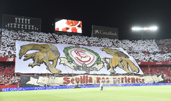 Imagen del tifo del Sevilla FC-Betis