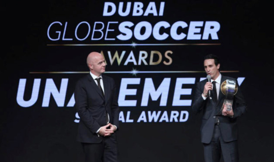 Unai Emery en los Global Soccer Awards