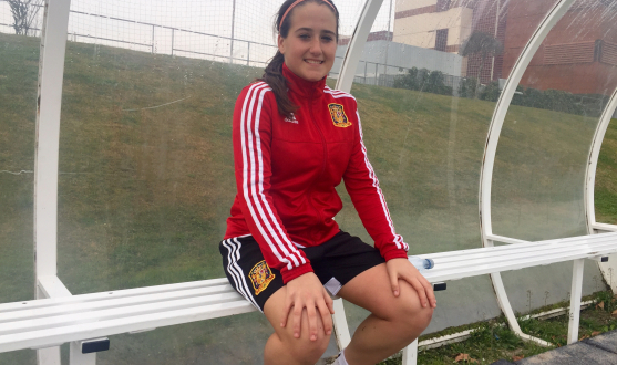 Natalia Montilla, con la selección española sub 19