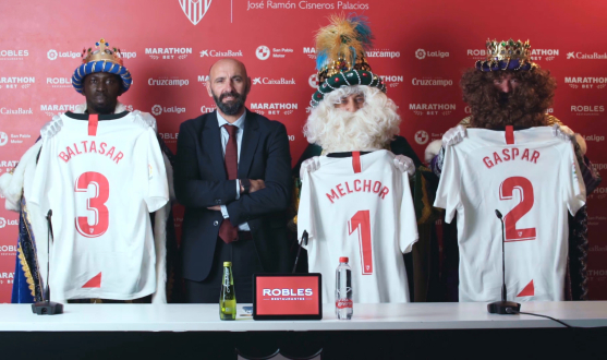 Monchi with his Christmas signings