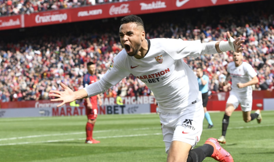 En-Nesyri celebra el gol de la victoria ante el CA Osasuna