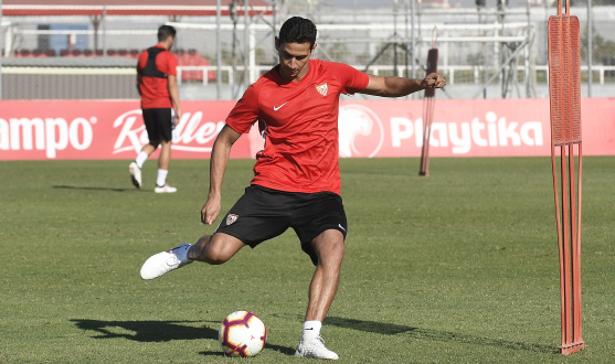 Ganso, entrenando con el Sevilla FC