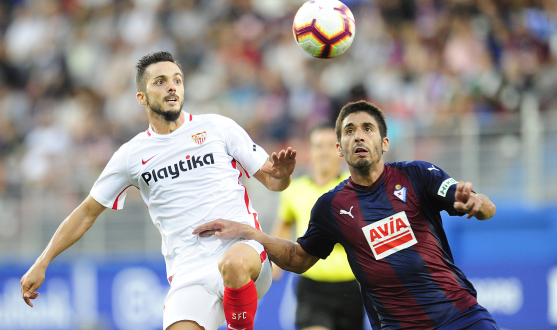 Sarabia of Sevilla FC against SD Eibar