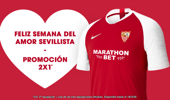 2x1 en camisetas oficiales en la Semana del Amor Sevillista