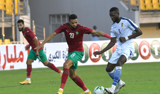 En-Nesyri con la selección de Marruecos 