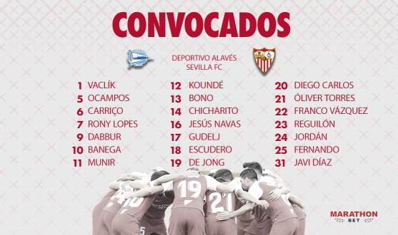Squad for Alavés game