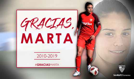 Marta Carrasco, capitana del primer equipo femenino del Sevilla FC, se despide del club tras 9 temporadas mediante una carta