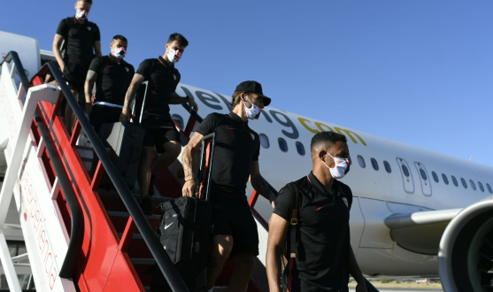 Sevilla FC arrive in Madrid