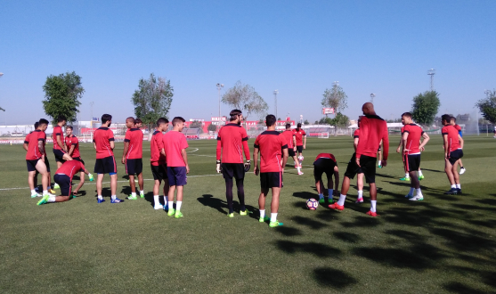 Sevilla FC training session on 12 April