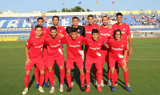 Once inicial del Sevilla Atlético en Marbella