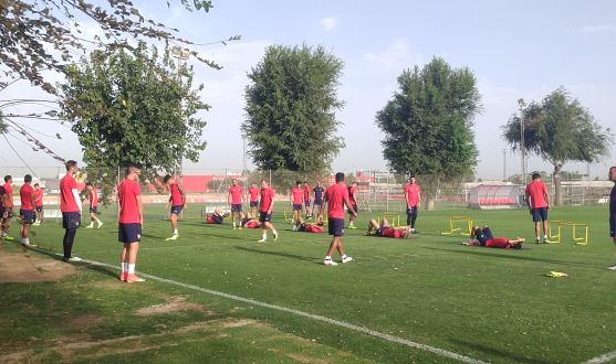 Sevilla FC training in Sports Village