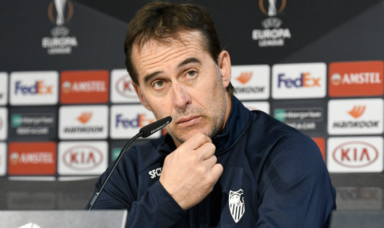 Julen Lopetegui during the press conference before CFR Cluj at home