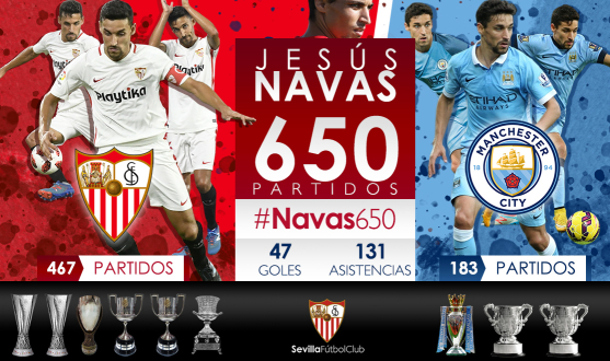 650 games for Jesús Navas