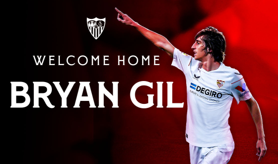 Bryan Gil returns to Sevilla FC