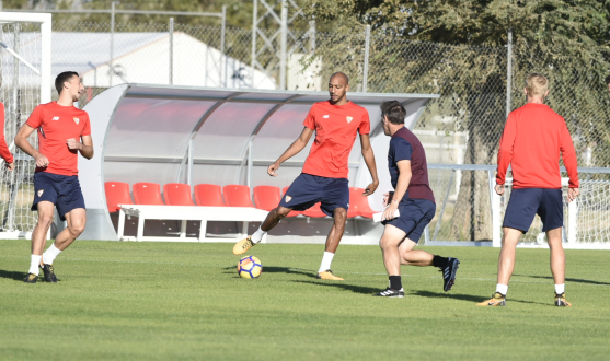 Entrenamiento del Sevilla FC el 26 de octubre