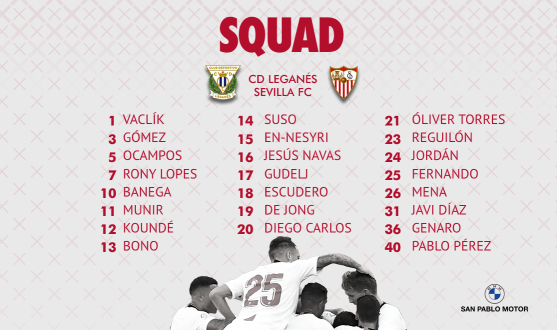 Squad to face CD Leganés
