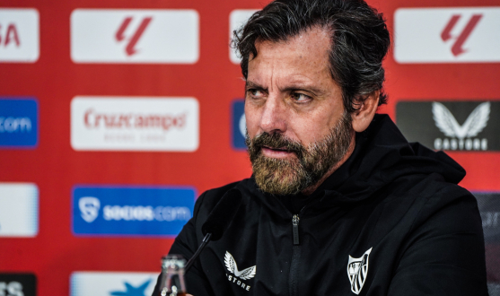 Sánchez Flores at the pre match press conference 