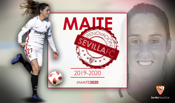 Maite Albarrán, defensa del primer equipo femenino del Sevilla FC, ha prolongado su vinculación con la entidad nervionense una temporada más