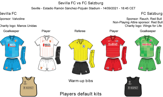 Kits: Sevilla FC vs FC Salzburg