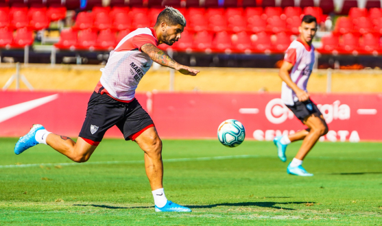 Sevilla FC training on Monday 12th August