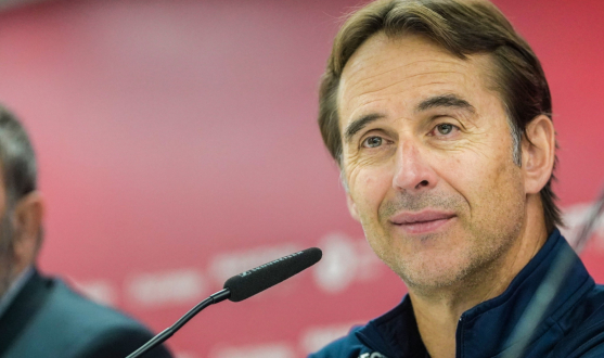 Julen Lopetegui in the press conference before the derby