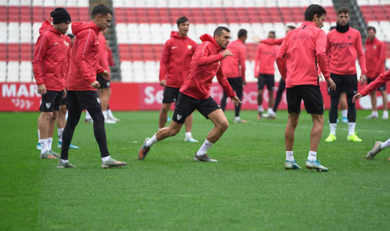 Entrenamiento del Sevilla FC el 22 de noviembre 