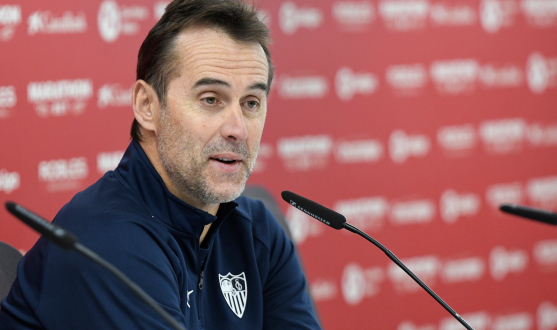 Julen Lopetegui during the press conference before Athletic Club 