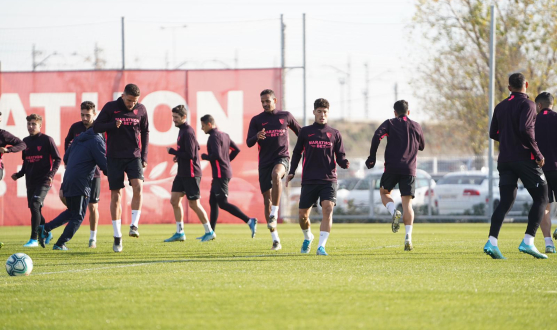 Entrenamiento del Sevilla FC el 13 de enero 