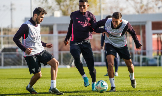 Entrenamiento del Sevilla FC del 14 de enero