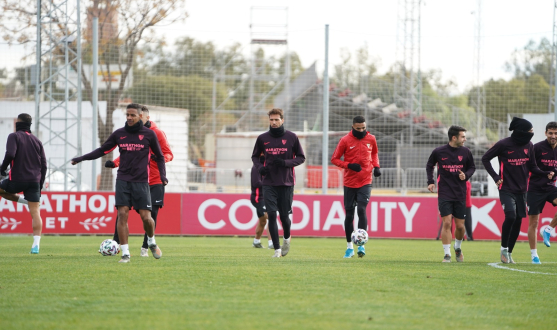 Entrenamiento del Sevilla FC del lunes 20 de enero