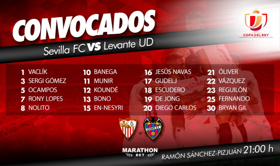 Squad vs Levante UD in the Copa del Rey