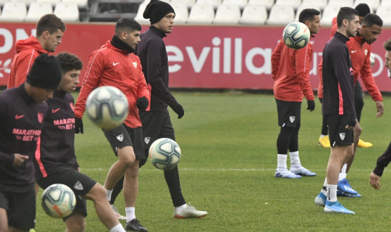 Entrenamiento del Sevilla FC del 23 de enero