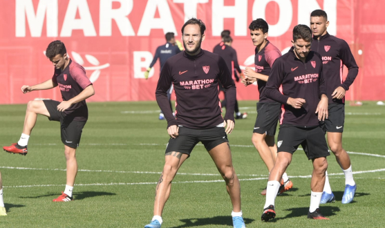 Entrenamiento del Sevilla FC el 3 de febrero
