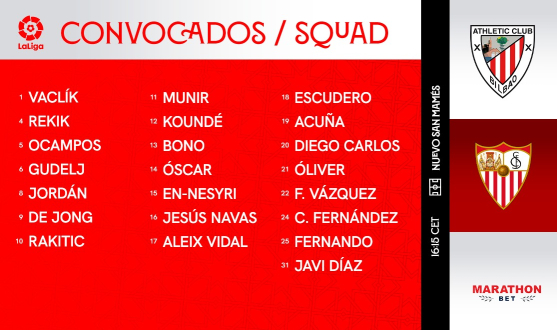 Squad to face Athletic