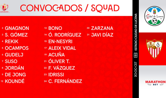 Squad for Ciudad de Lucena-Sevilla FC