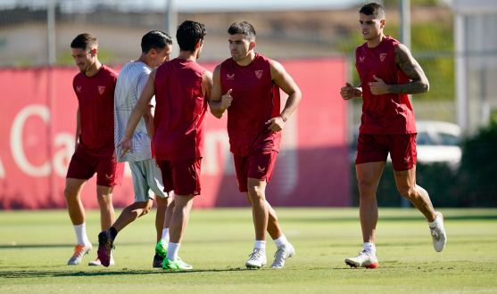 Entrenamiento del Sevilla FC el 8 de septiembre