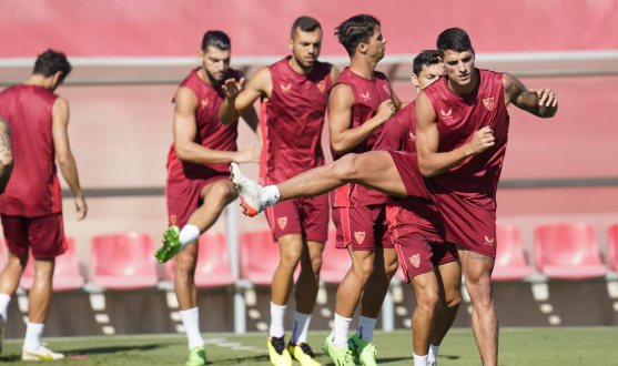 Entrenamiento del Sevilla FC el 9 de septiembre