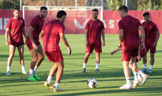 Entrenamiento del Sevilla FC el 26 de septiembre